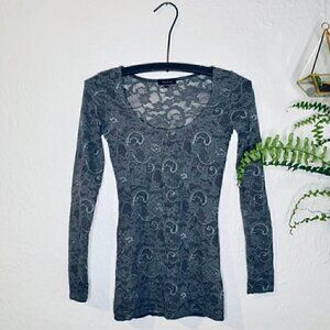 ARITZIA TALULA | LONG SLEEVE LACE  TOP | XXS